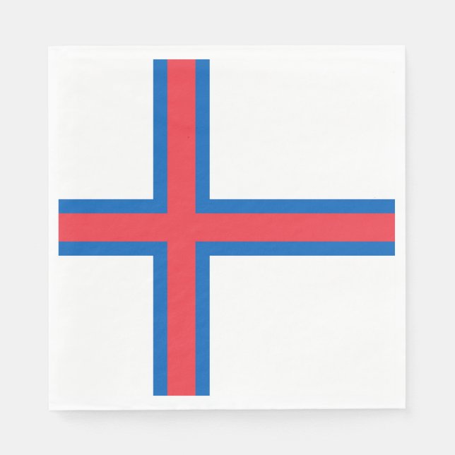Servilleta De Papel Bandera de las Islas Feroe (Anverso)