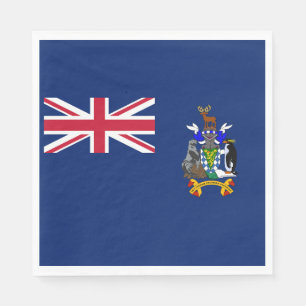 Servilleta De Papel Bandera de las Islas Georgias del Sur y Sandwich d