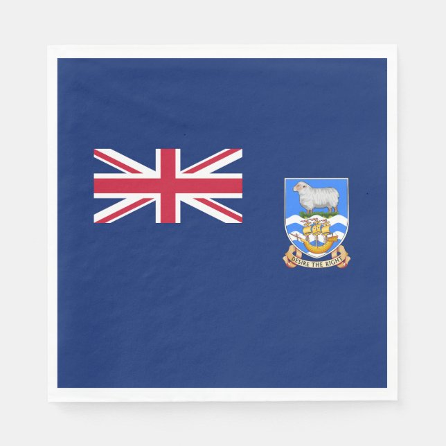Servilleta De Papel Bandera de las Islas Malvinas (Anverso)