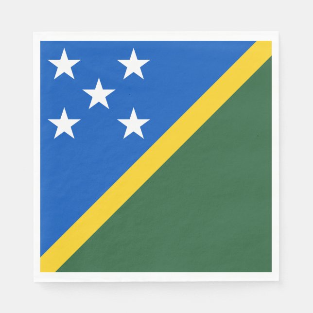 Servilleta De Papel Bandera de las Islas Salomón (Anverso)