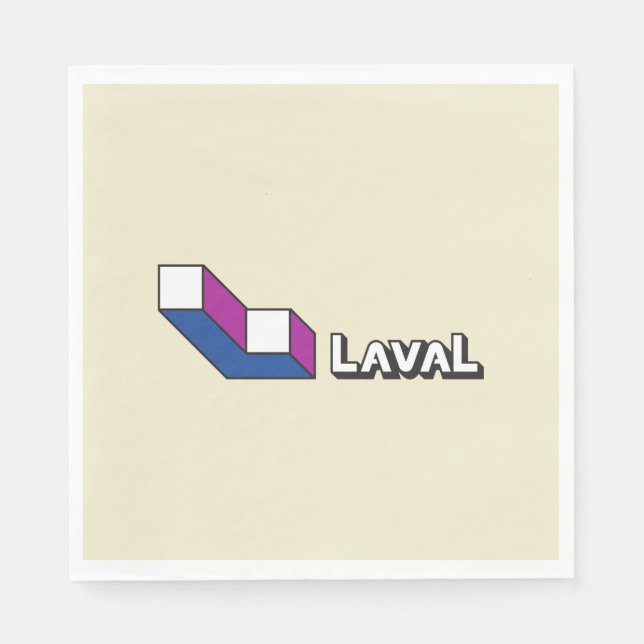 Servilleta De Papel Bandera de Laval (Quebec, Canadá) (Anverso)