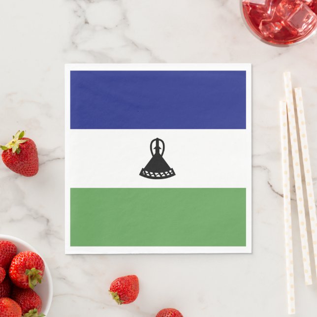 Servilleta De Papel Bandera de Lesoto (In situ)