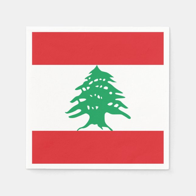 Servilleta De Papel Bandera de Líbano (Anverso)