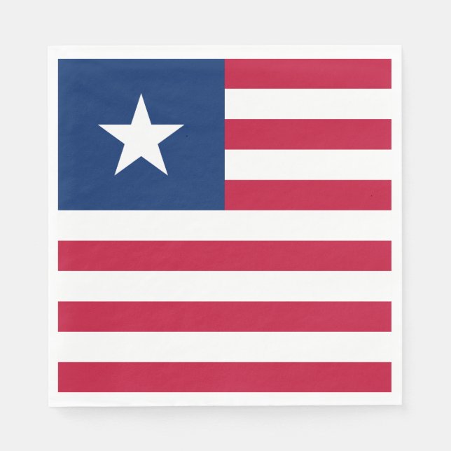 Servilleta De Papel Bandera de Liberia (Anverso)