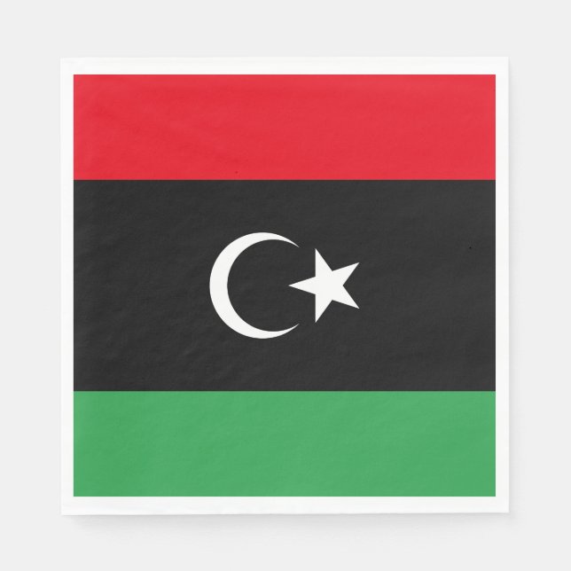 Servilleta De Papel Bandera de Libia (Anverso)