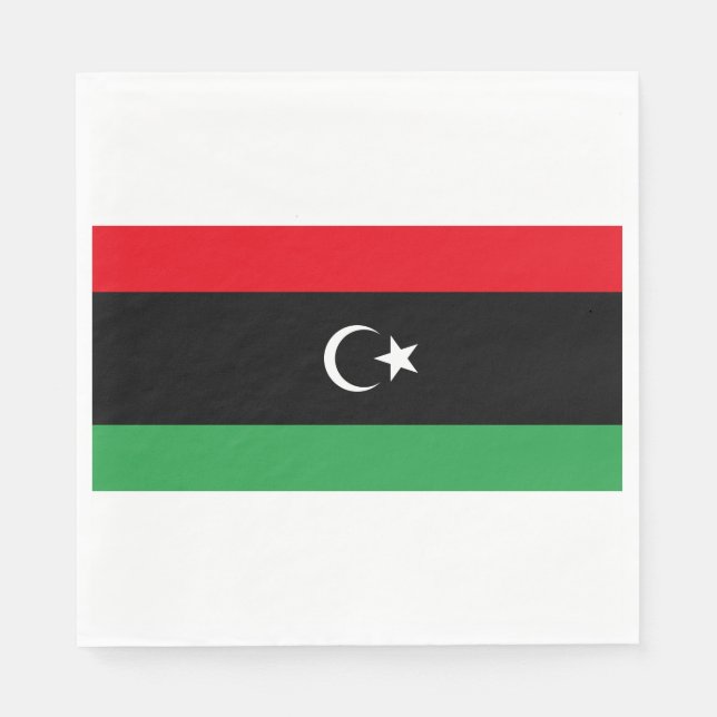 Servilleta De Papel Bandera de Libia (Anverso)