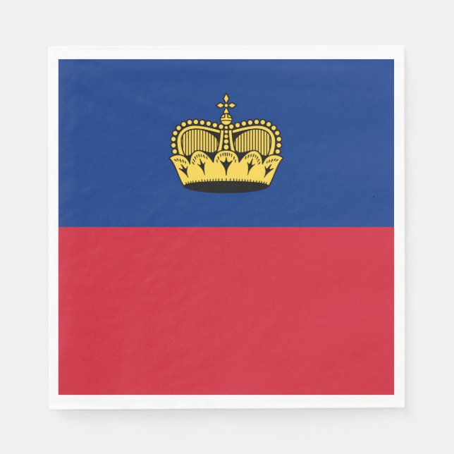 Servilleta De Papel Bandera de Liechtenstein (Anverso)