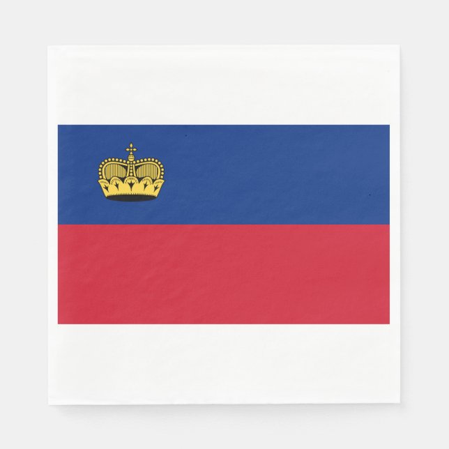 Servilleta De Papel Bandera de Liechtenstein (Anverso)