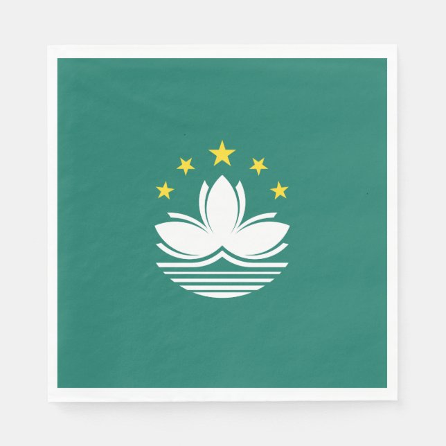 Servilleta De Papel Bandera de Macao (región china) (Anverso)