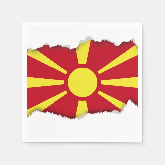Servilleta De Papel Bandera de Macedonia (Anverso)