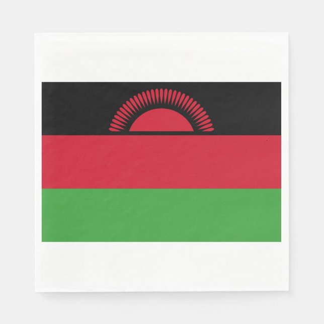 Servilleta De Papel Bandera de Malaui (Anverso)