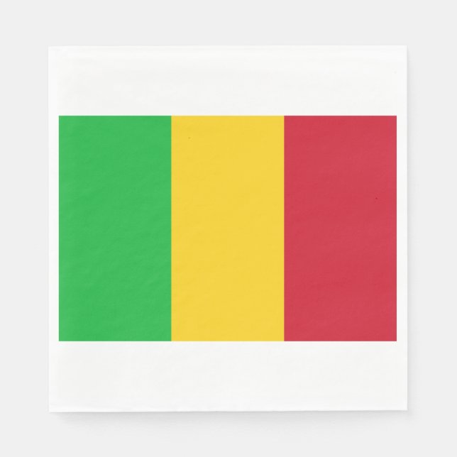 Servilleta De Papel Bandera de Mali (Anverso)