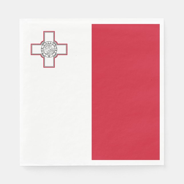 Servilleta De Papel Bandera de Malta (Anverso)