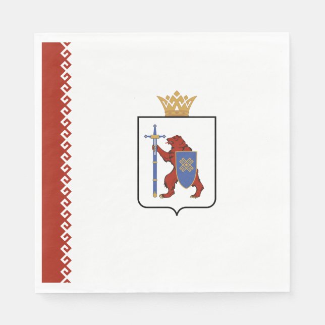 Servilleta De Papel Bandera de Mari El (Anverso)