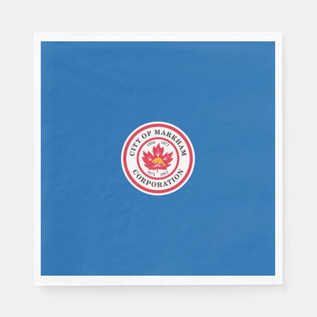 Servilleta De Papel Bandera de Markham (Ontario, Canadá) (Anverso)