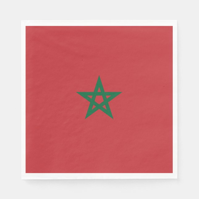 Servilleta De Papel Bandera de Marruecos (Anverso)