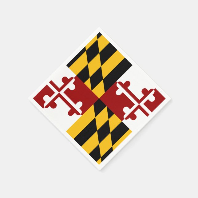 Servilleta De Papel Bandera de Maryland (Borde)
