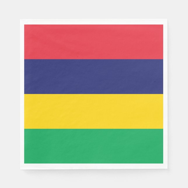 Servilleta De Papel Bandera de Mauricio (Anverso)