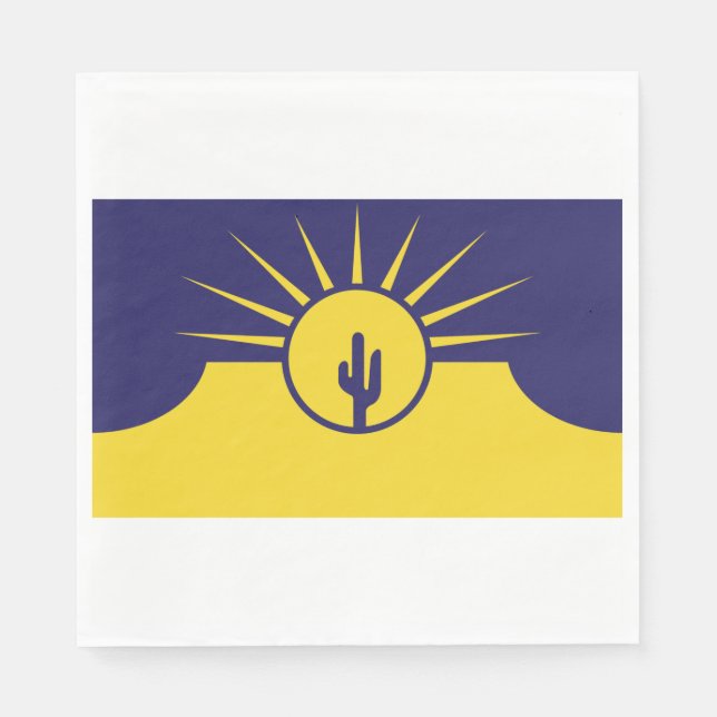 Servilleta De Papel Bandera de Mesa (Arizona, Estados Unidos) (Anverso)