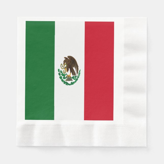 Servilleta De Papel Bandera de México Patriótico (Anverso)