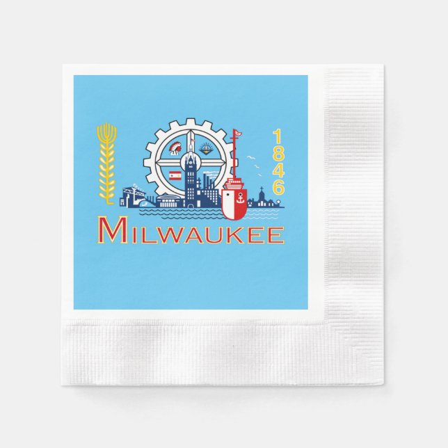 Servilleta De Papel Bandera de Milwaukee (Anverso)