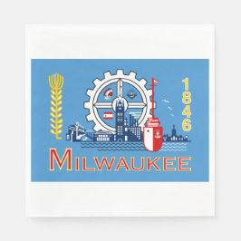 Servilleta De Papel Bandera de Milwaukee (Wisconsin)