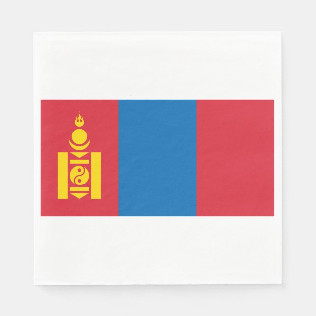 Servilleta De Papel Bandera de Mongolia (Anverso)