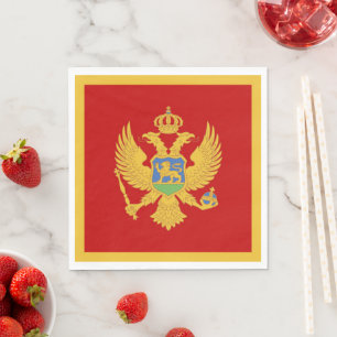 Servilleta De Papel Bandera de Montenegro