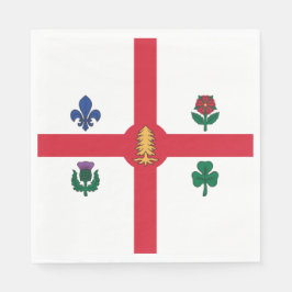 Servilleta De Papel Bandera de Montreal (Quebec, Canadá)