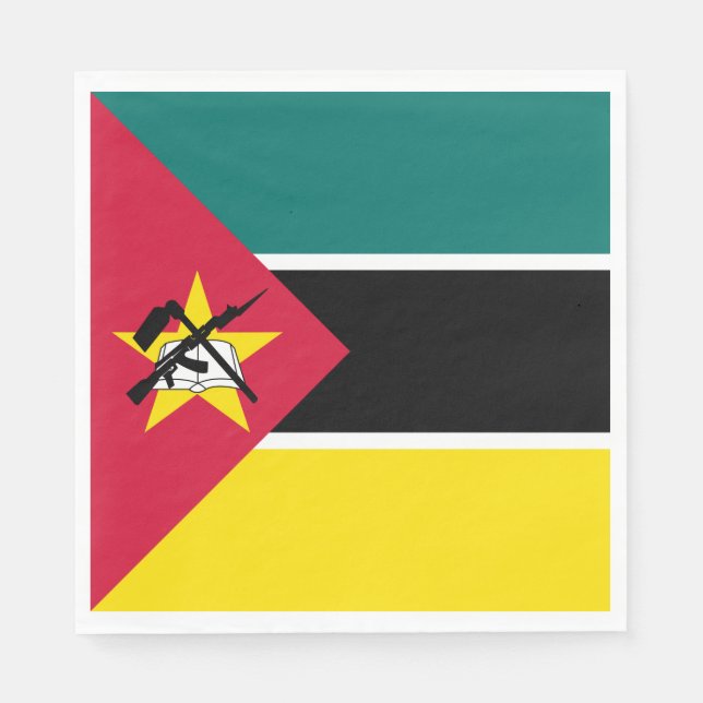 Servilleta De Papel Bandera de Mozambique (Anverso)