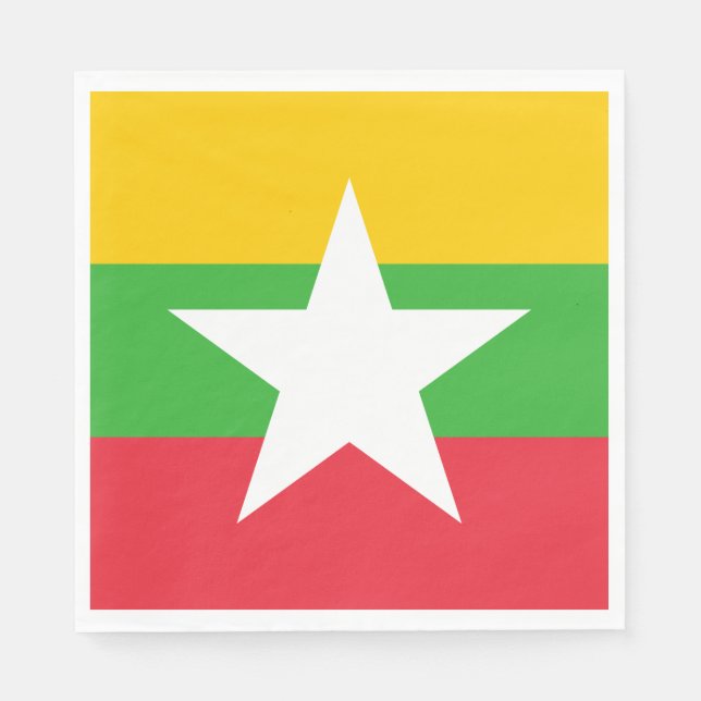 Servilleta De Papel Bandera de Myanmar (Anverso)