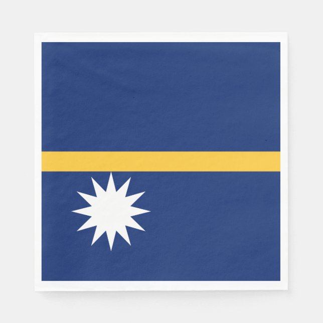 Servilleta De Papel Bandera de Nauru (Anverso)