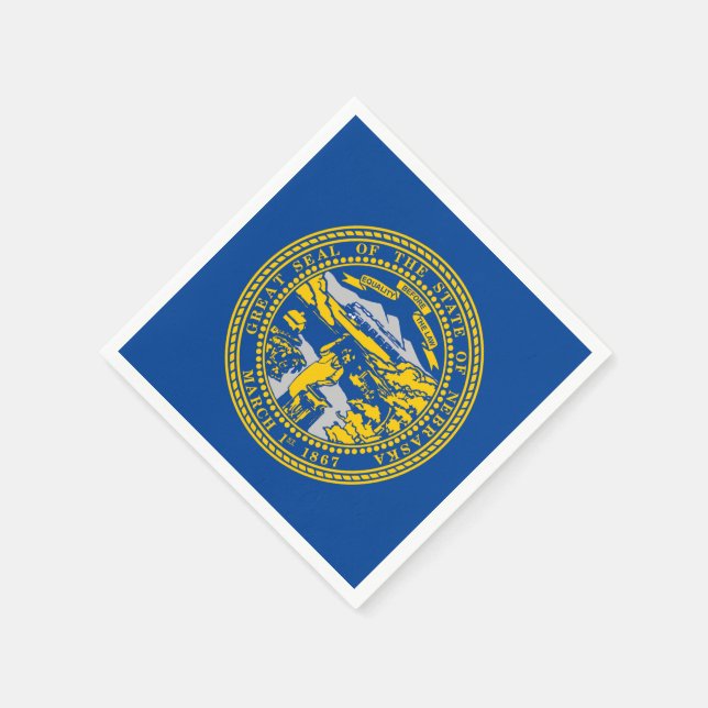Servilleta De Papel Bandera de Nebraska (Borde)