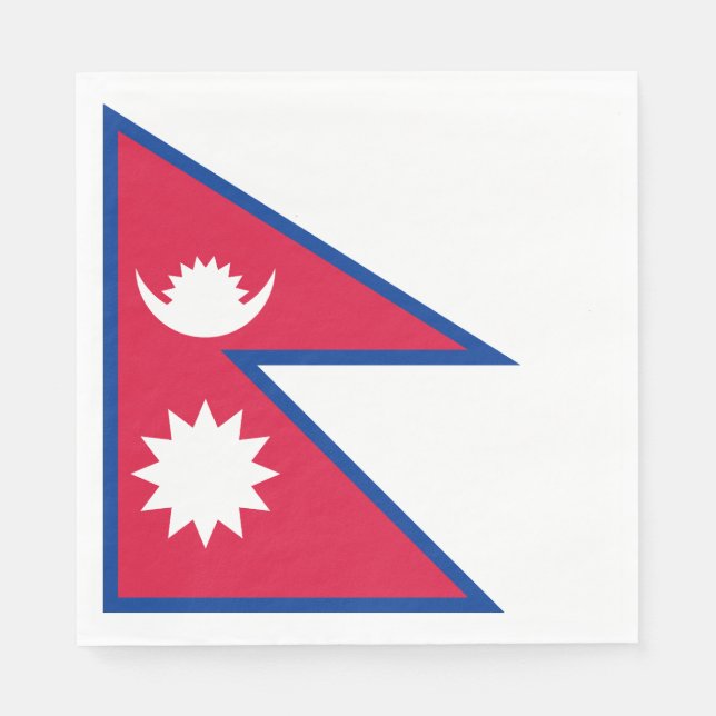 Servilleta De Papel Bandera de Nepal (Anverso)
