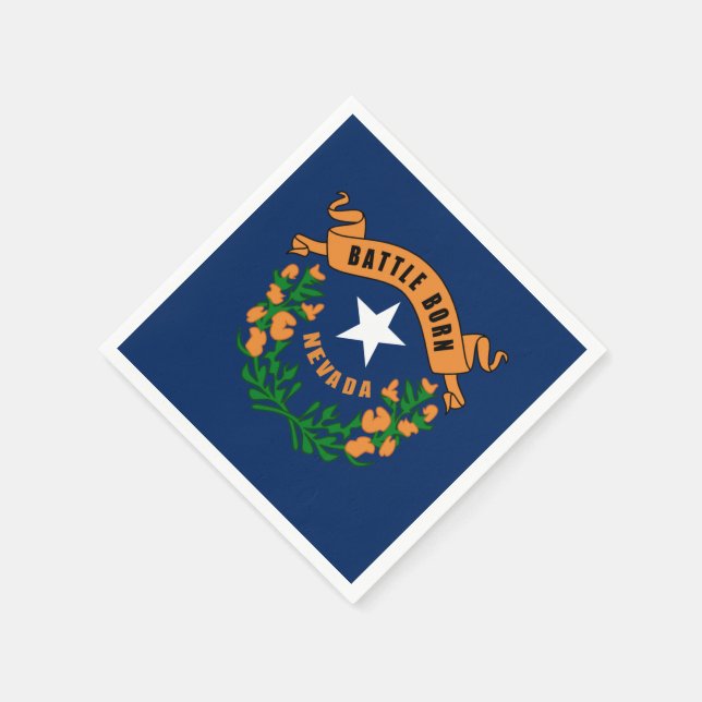 Servilleta De Papel Bandera de Nevada (Borde)