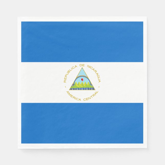 Servilleta De Papel Bandera de Nicaragua (Anverso)
