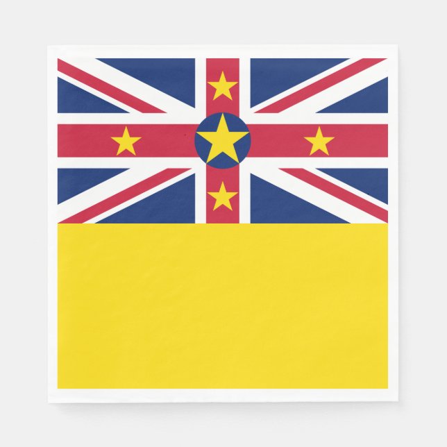 Servilleta De Papel Bandera de Niue (Anverso)