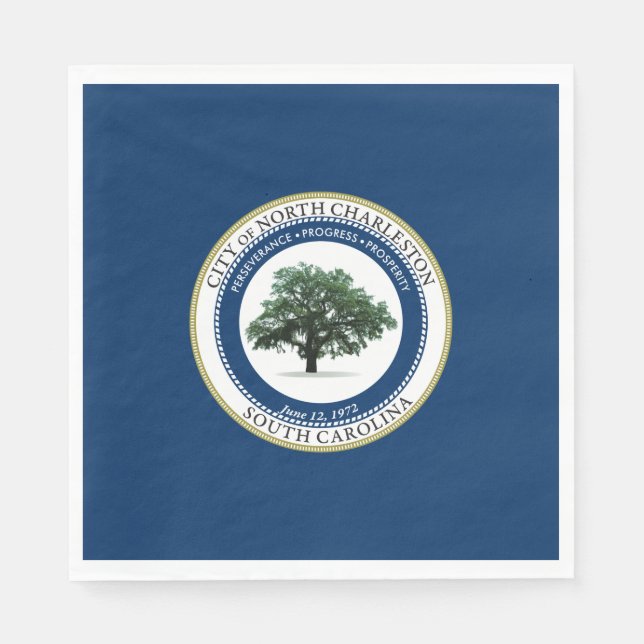 Servilleta De Papel Bandera de North Charleston (Carolina del Sur) (Anverso)