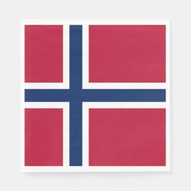 Servilleta De Papel Bandera de Noruega (Anverso)