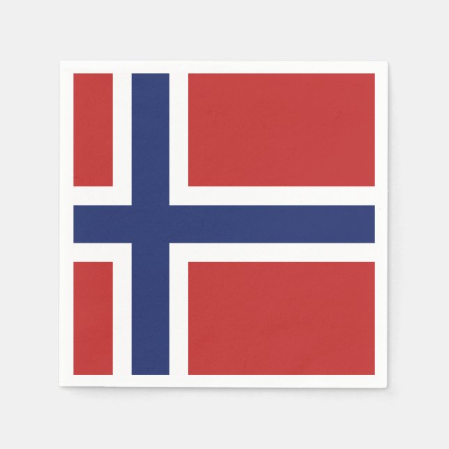 Servilleta De Papel Bandera de Noruega (Anverso)