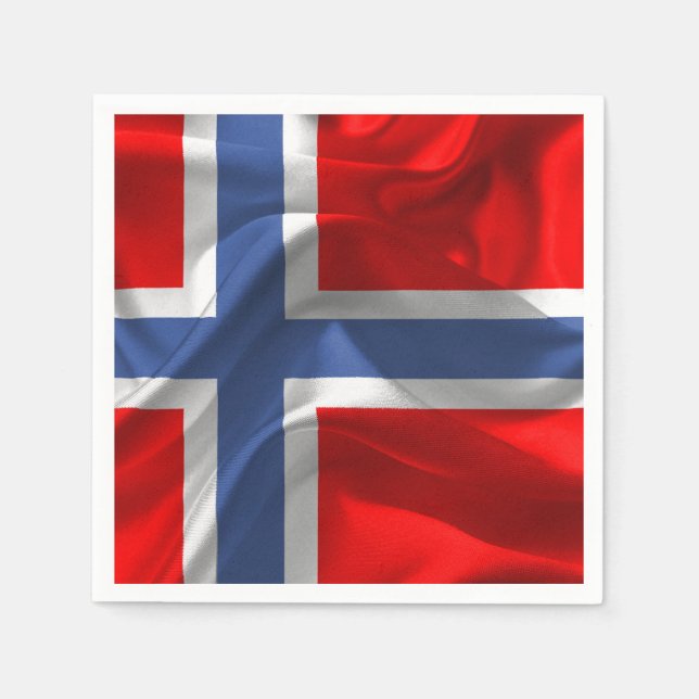 Servilleta De Papel Bandera de Noruega (Anverso)