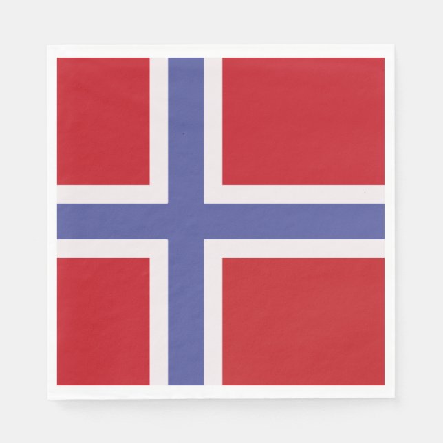 Servilleta De Papel Bandera de Noruega (Anverso)