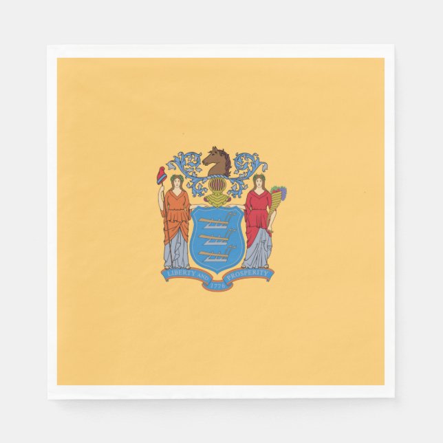 Servilleta De Papel Bandera de Nueva Jersey (Anverso)