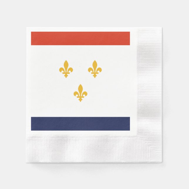 Servilleta De Papel Bandera de Nueva Orleans (Anverso)