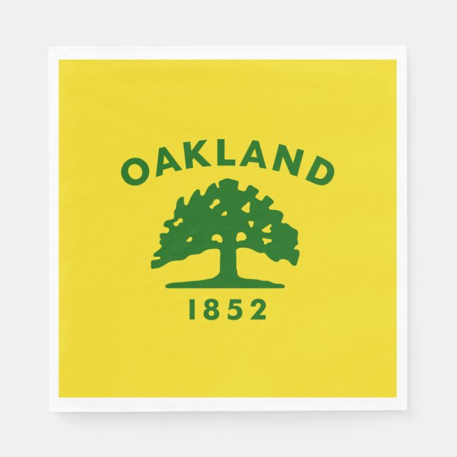 Servilleta De Papel Bandera de Oakland (California) (Anverso)