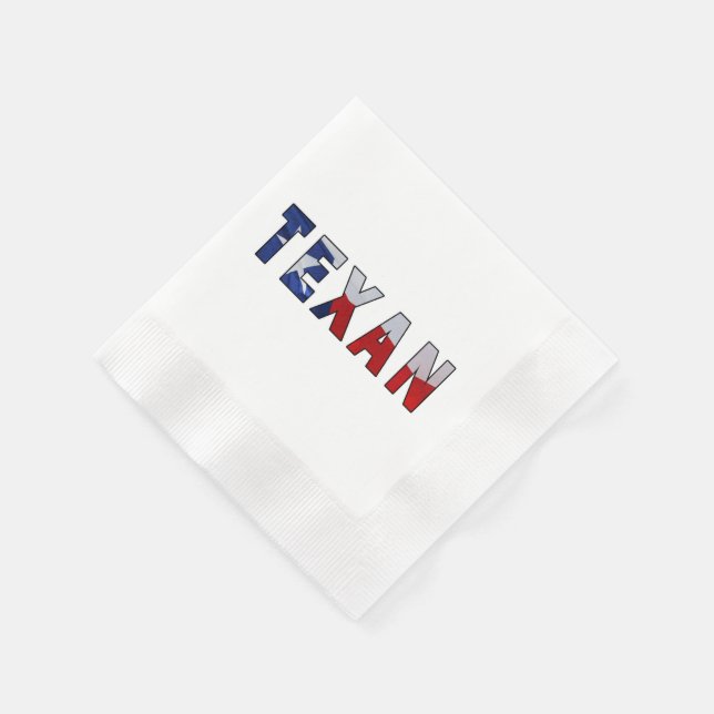 Servilleta De Papel Bandera de ondeo texana (Borde)