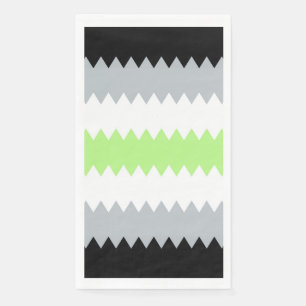 Servilleta De Papel Bandera de orgullo Agender abstracto Boho ZigZag G