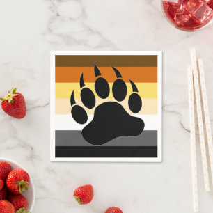 Servilleta De Papel Bandera de orgullo de oso soporte de vaso de garra