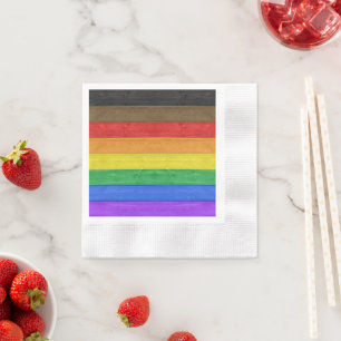 Servilleta De Papel Bandera de orgullo gay inclusivo de SlipperyJoe te