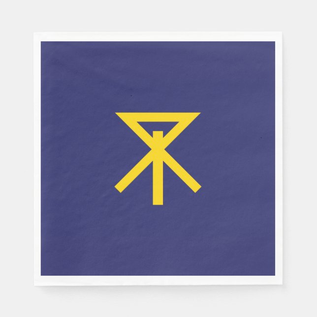 Servilleta De Papel Bandera de Osaka (Japón) (Anverso)